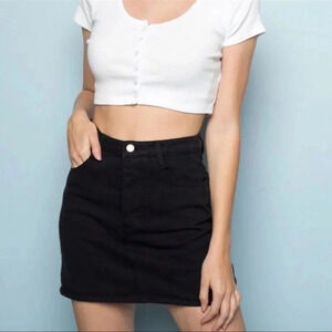 Pacsun Brandy Melville Blk Jean Skirt S